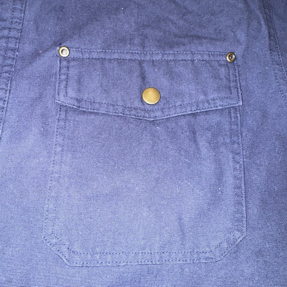 Backwoods Field & Forest Men's XL Barn Chore Coat Jacket Fleece Plaid Lined Blue - Picture 11 of 14